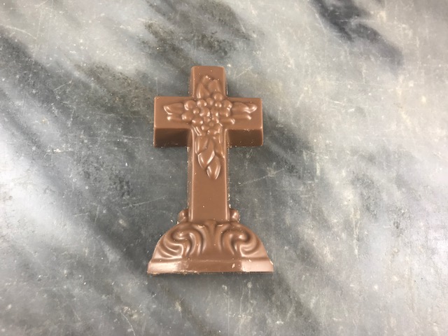 O’Shea’s Solid Chocolate Cross: Milk,Dark, or White