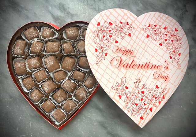 O’Shea’s Heart Box of Chocolate Covered Salted Caramels