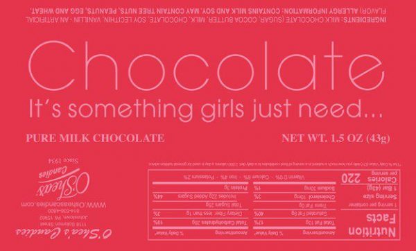 O'Shea's Occasion Gourmet Milk Chocolate Bar " Girls Just Need Fun"