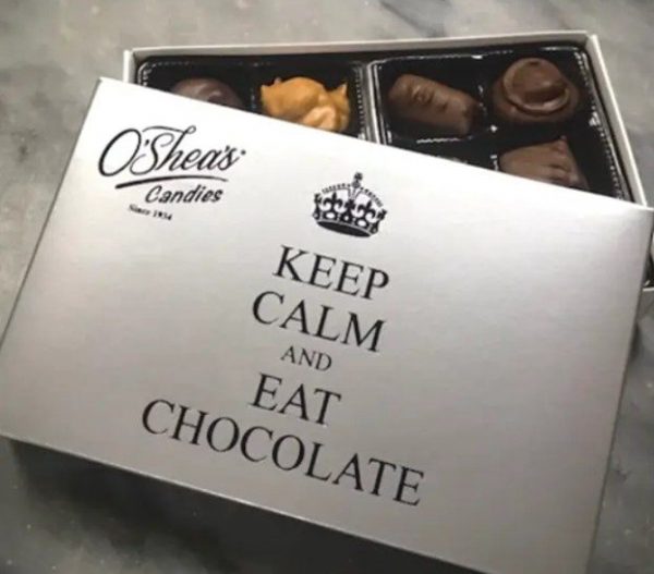 O'Shea's "Keep Calm and Eat Chocolate" 1/2# Gift Box