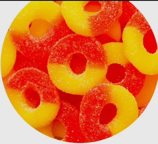 O'Shea's Classic Peach Gummy Rings Gift Box