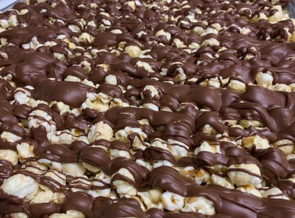 O'Shea's Chocolate Covered Vanilla Cheesecake Popcorn