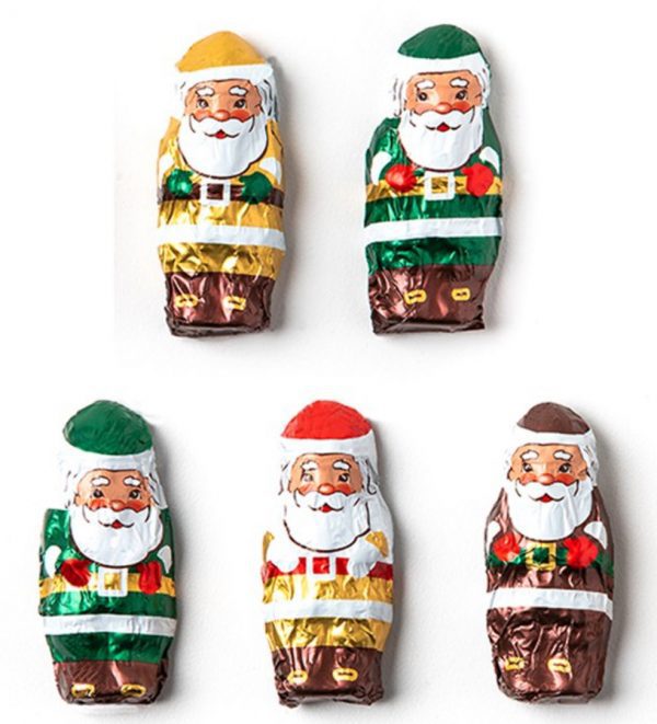 Dark Chocolate Foil Santa's