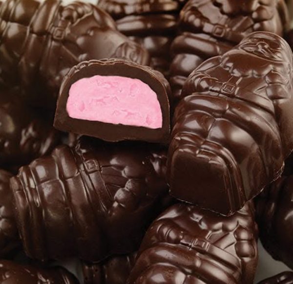 Dark Chocolate Raspberry Santa Toys