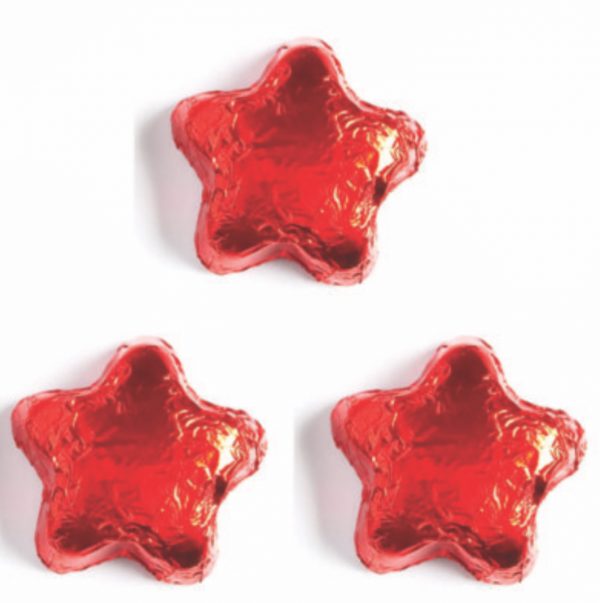 Red Foil Stars - Milk Chocolate