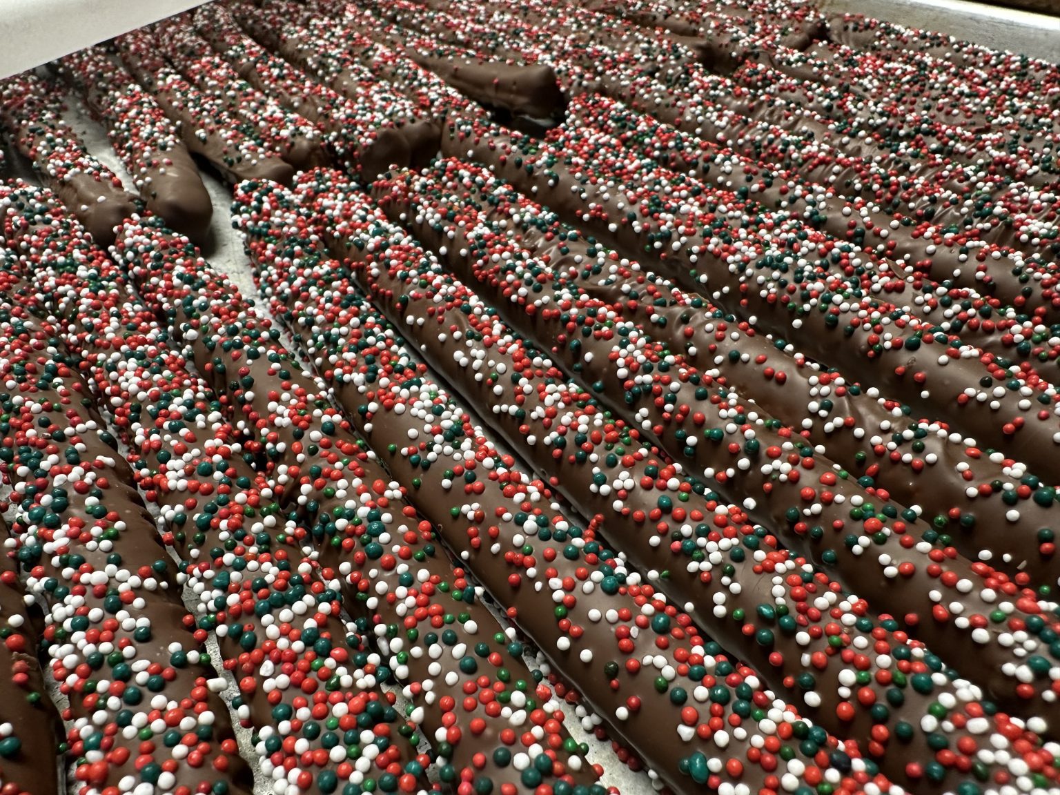 Christmas Theme Pretzel Rods - O’Shea’s Candies