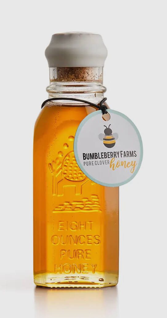 Bumblebee Farm 8oz Embossed Honey