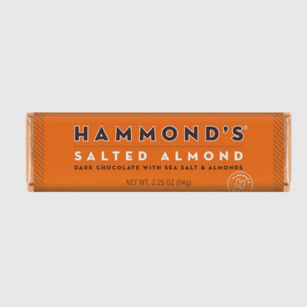 Hammonds Gourmet Foil Wrapped Candy Bar - Salted Almond