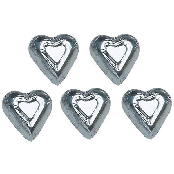 O'Shea's Milk Chocolate Silver Foil Hearts